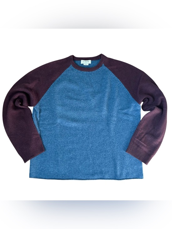 J. Crew Other - J Crew Sweater Mens Large Lambswool Crewneck Raglan Knit Pullover Color Block